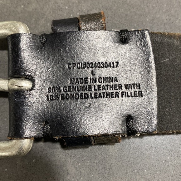 One Star Black Leather Studded Belt - Picture 4 of 9